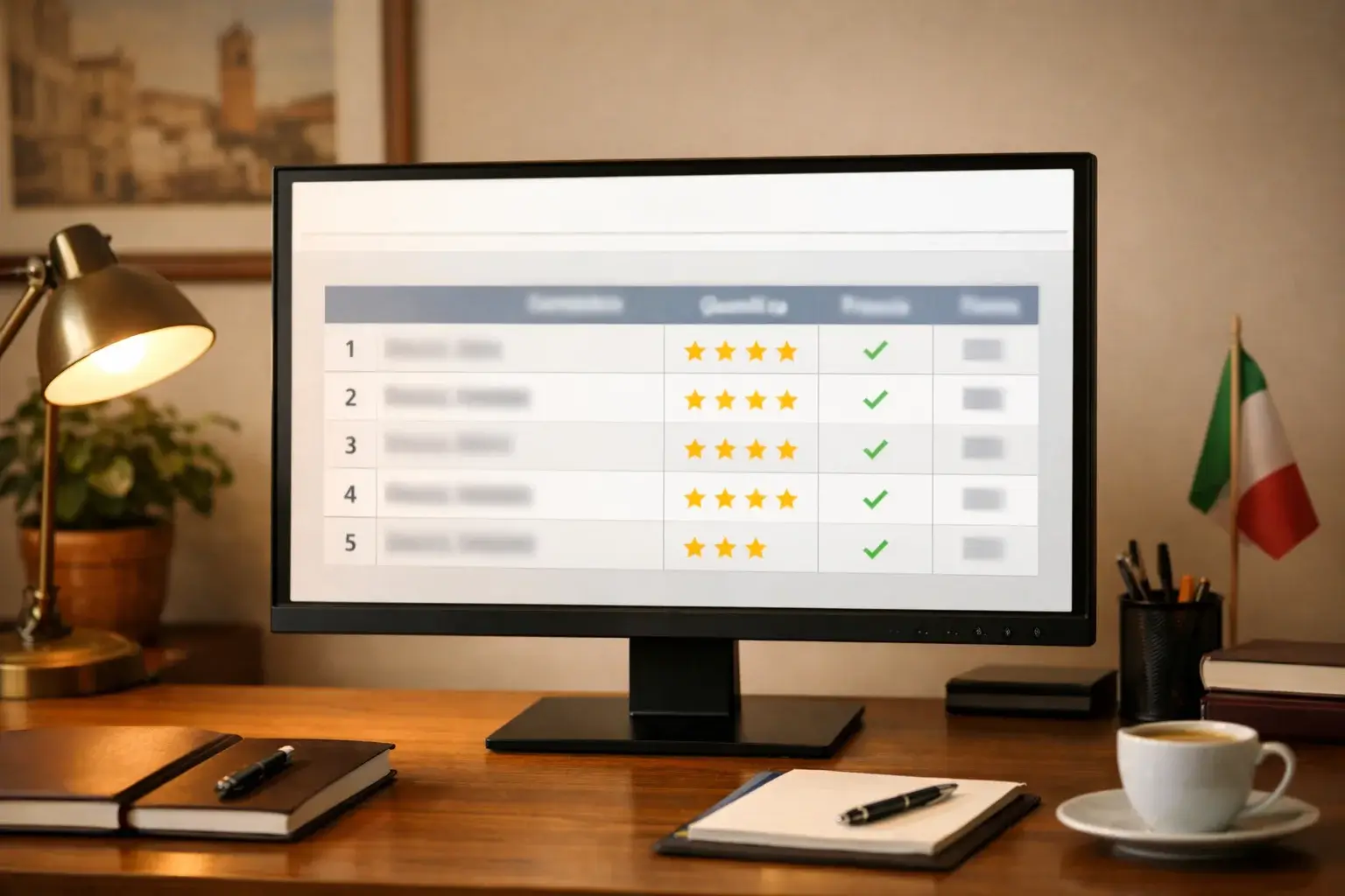 Classifica bookmaker su schermo computer